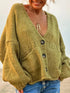 'Lottie' V-Neck Button Up Cardigan - Celes Fashion